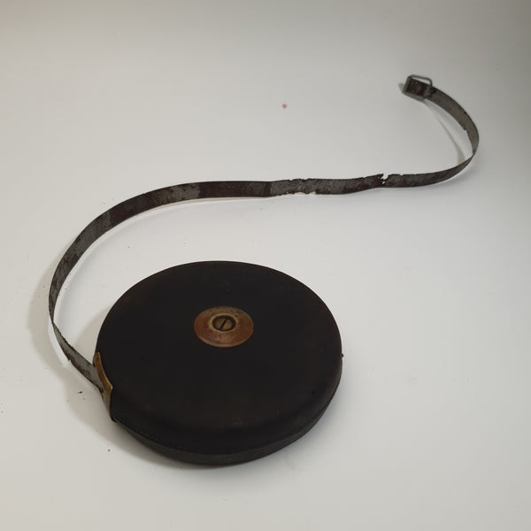 Vintage Rabone Chesterman 100ft Tape Measure in Leather Case 45375