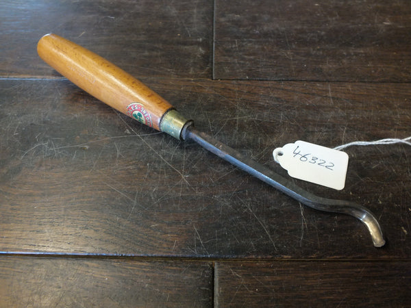 Marples Gouge. Front bent "Spoon" bit, carving, outcannel. 1/4" 29 (8) sweep. Very well preserved decal.  46322