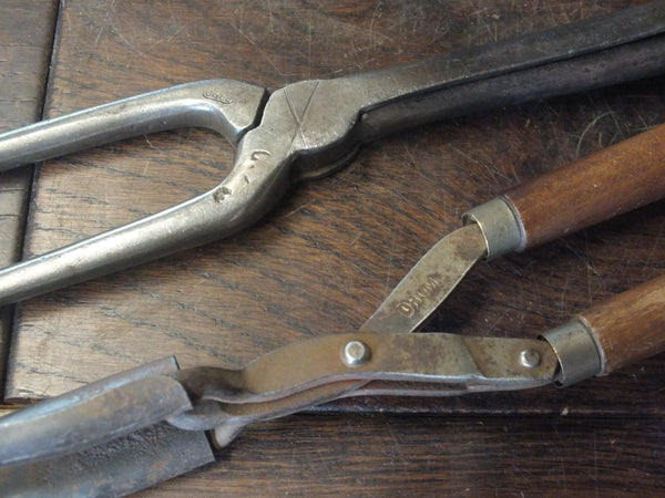 Curling and crimping tong/iron pair. Marked OGEE and DRGM 46387