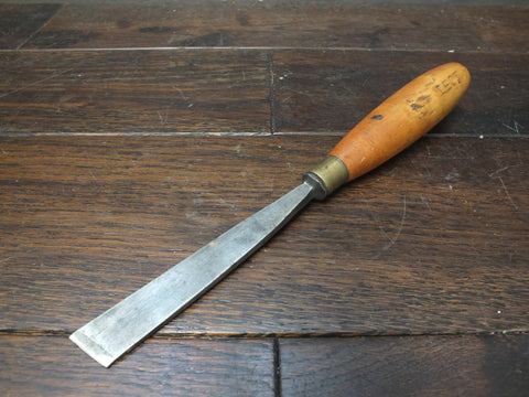 I. Sorby Skew Carving Chisel. 3/4". Boxwood Handle. vgc. 46558
