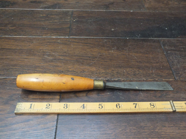 I. Sorby Skew Carving Chisel. 3/4". Boxwood Handle. vgc. 46558