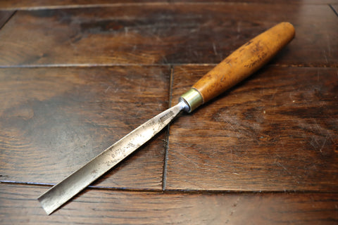 Straight Gouge. 1/2" 5 Sweep. John Hall. Boxwood handle. 45925