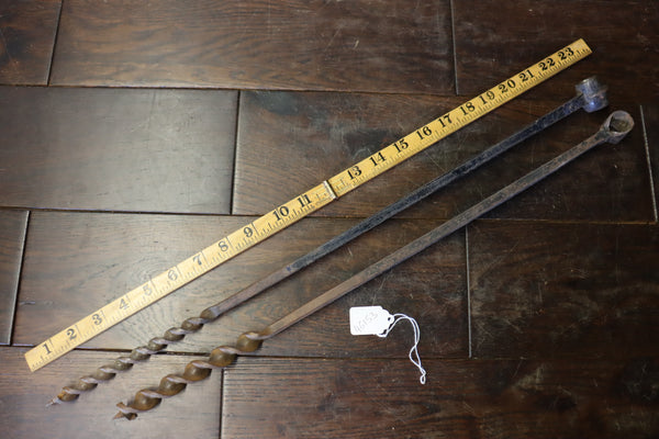 Augers. Pair or 9/16" and 3/4" 20" long augers. Cook/Gedge pattern. 46153