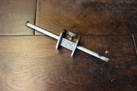 Stanley No:97 Marking Gauge.Early example with free moving cutting disc and most markings still clear. Scriber replaces the orignal pin. Free moving parts and wonderfully secure head with no movement. 46207