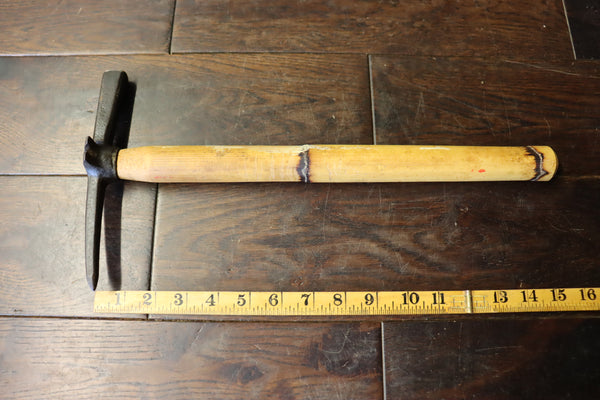 Boxmaker's hammer. Beautifully forged 1LB hammer, square cross section, bamboo handle. 46263