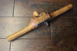 Wooden Fillister Grooving Router Shave left hand fence. 1/8" cutter. Gently curved bottom. 46271