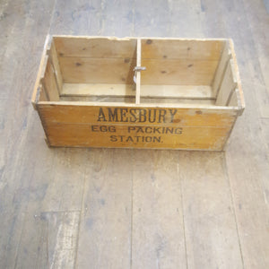 Amesbury Egg Packing 2 Section Wooden Box 27" x 13" x 10 1/2" 33836