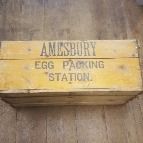 Amesbury Egg Packing 2 Section Wooden Box 27" x 13" x 10 1/2" 33836