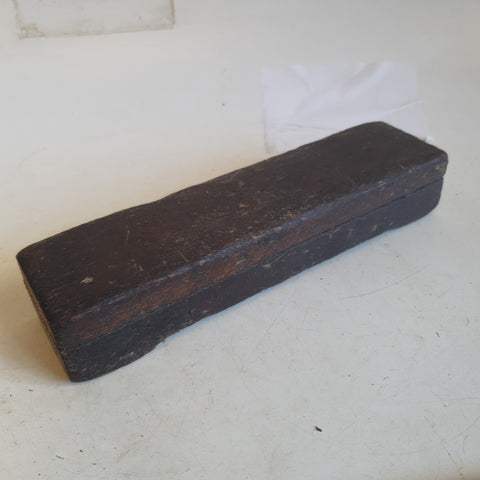 8" x 2" Vintage Sharpening Stone in Wooden Box 43547