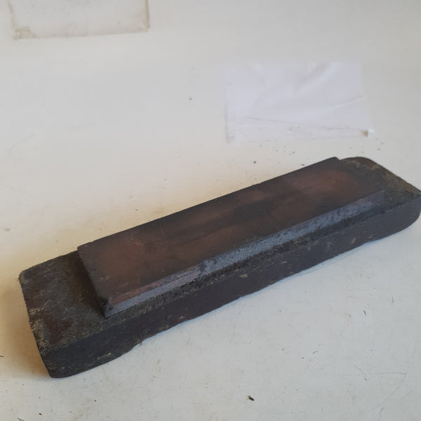 8" x 2" Vintage Sharpening Stone in Wooden Box 43547