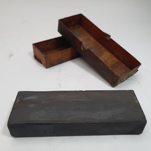 6" x 2" Vintage Medium Carborundum Sharpening Stone in Box 43803