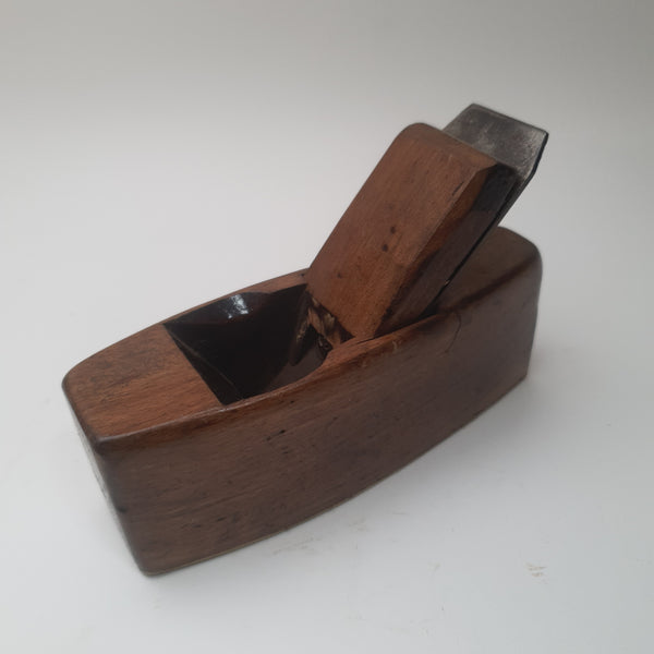 7 1/2" Vintage Wooden Smoothing Plane w Brass Sole 43844