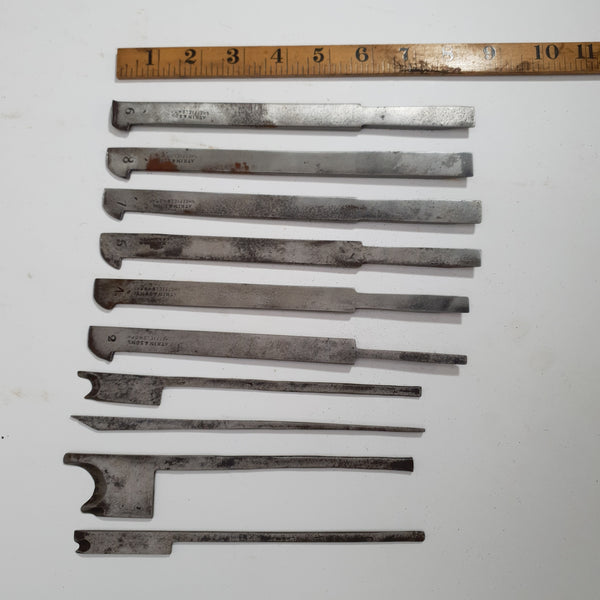 Bundle of 10 Vintage Plough Plane Cutters 43393