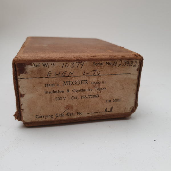 Vintage Megger Insulation & Continuity Tester 43379