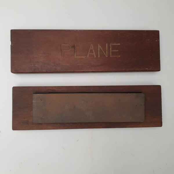 Vintage 8" x 2" Sharpening Stone in Wooden Box 44135