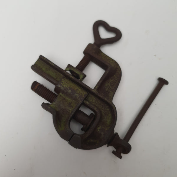 Small Vintage Table Clamp Vice w 1 1/8" Jaws 44176