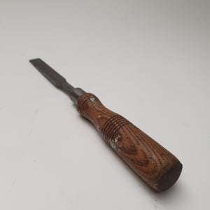 1/2" Vintage Hildick Firmer Chisel w Steel Ferrule 44551