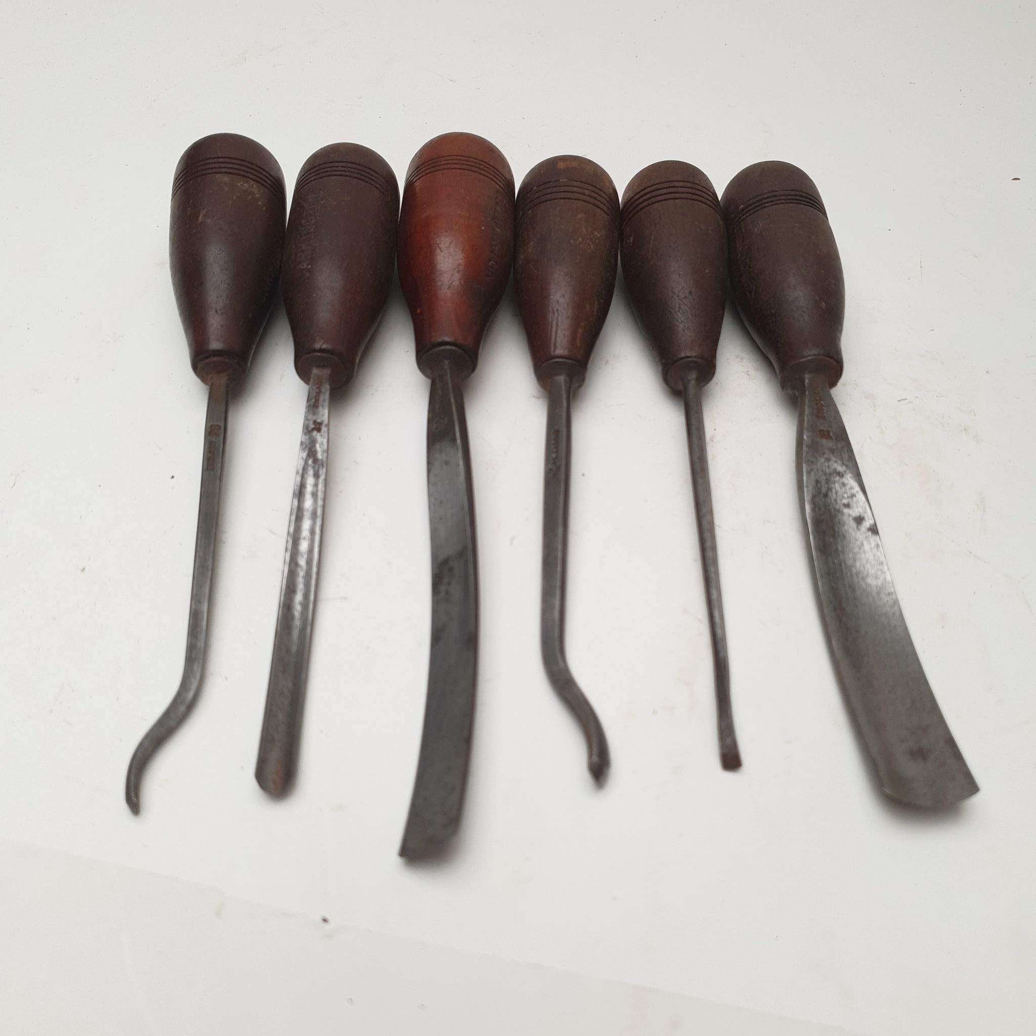 Beautiful Set of 6 SJ Addis Carving Tools 44915