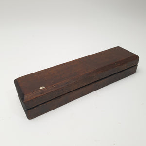 8" x 2" Vintage Carborundum Sharpening Stone in Wooden Box 45012