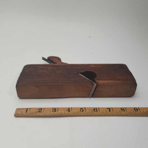 1 3/8" x 9 1/2" Vintage Wooden Skewed Rebate Plane 45411