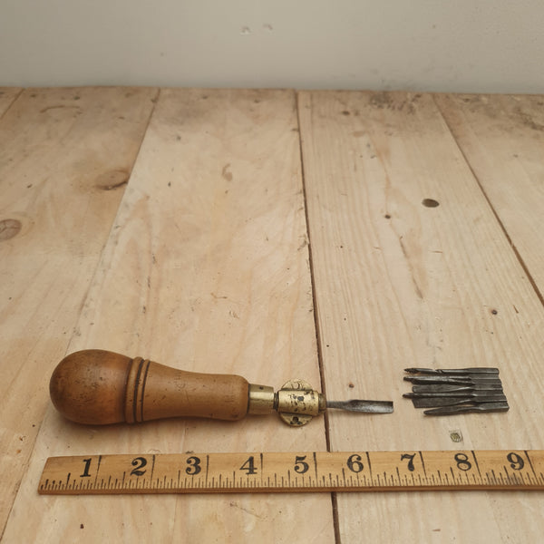Boxwood & Brass Vintage Multitool w 5 Bits 45798