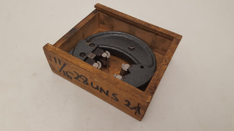 Tolimit Thread Caliper Gauge 11/16" 28 UNS VGC Wooden Box 18503-The Vintage Tool Shop