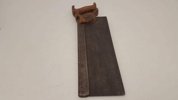 Wooden Handled Tenon Saw Steel Backed 13TPI Some Teeth Blunted 18599-The Vintage Tool Shop