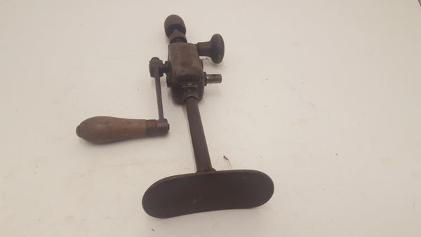 Interesting Small Shoulder Brace Drill with Dual Speed Gearbox 14 1/2" 19199-The Vintage Tool Shop
