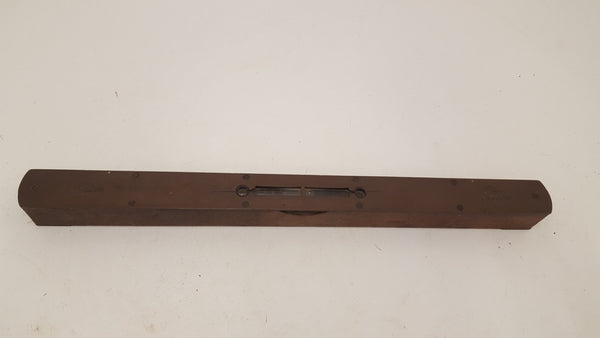 Interesting John Rabone & Sons 18" Spirit Level Brass & Wood GC 18853