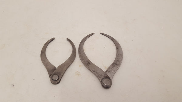 Pair of Unnamed Vintage Outside Calipers 4 & 3" 23851