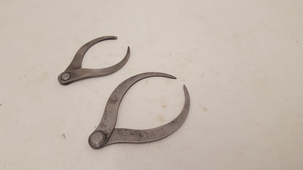 Pair of Unnamed Vintage Outside Calipers 4 & 3" 23851