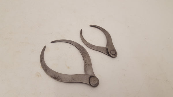 Pair of Unnamed Vintage Outside Calipers 4 & 3" 23851