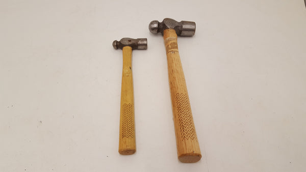 Pair of Ball Pein Hammers 10oz & 24oz w Hickory Shafts 25277