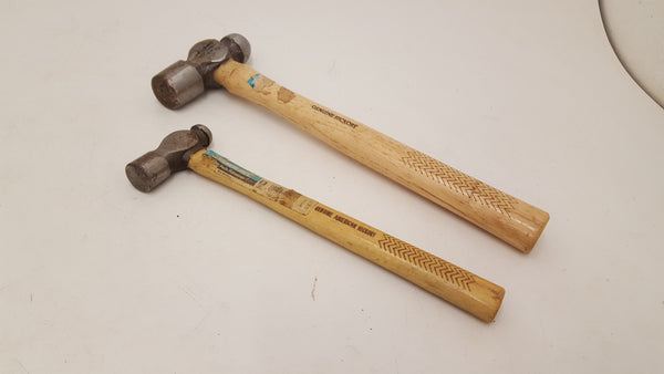 Pair of Ball Pein Hammers 10oz & 24oz w Hickory Shafts 25277