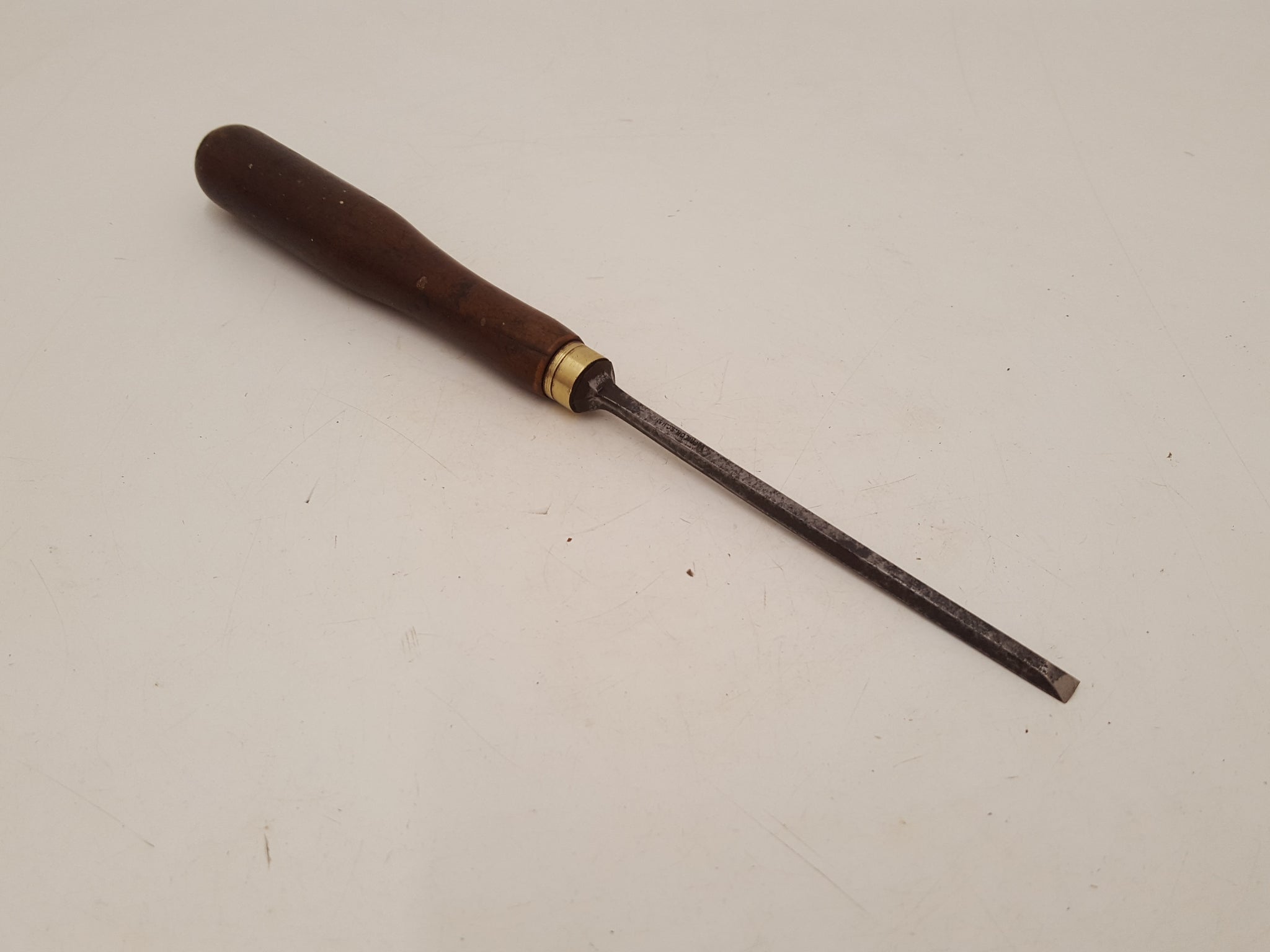 Nice 1/4" Vintage Anderson Bros Bevelled Chisel w Brass Ferrule 26213
