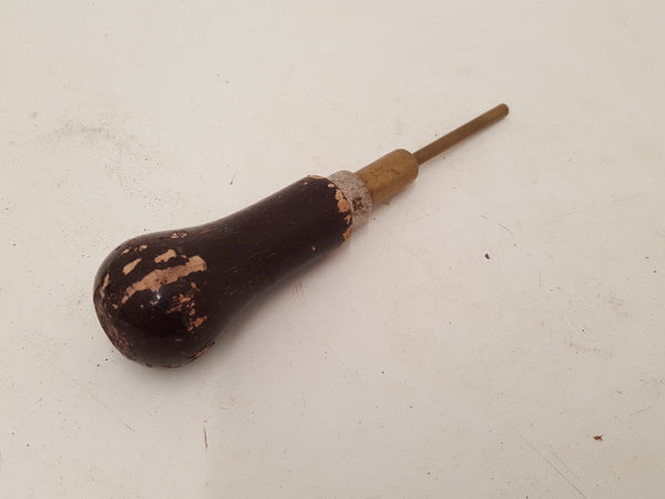 6 1/2" Vintage Brass & Wood Pushpin 26246