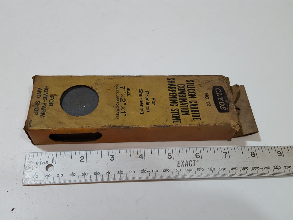 Clyde No 12 Silicon Carbide Sharpening Stone 7 x 2 in Box 27588