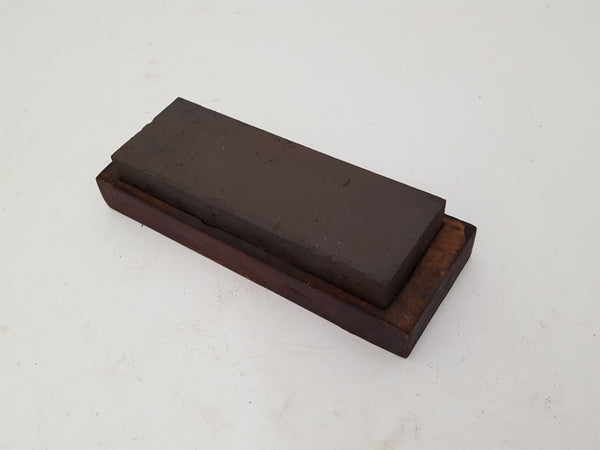 6 x 2" Vintage Sharpening Stone in Damaged Wooden Box 29059