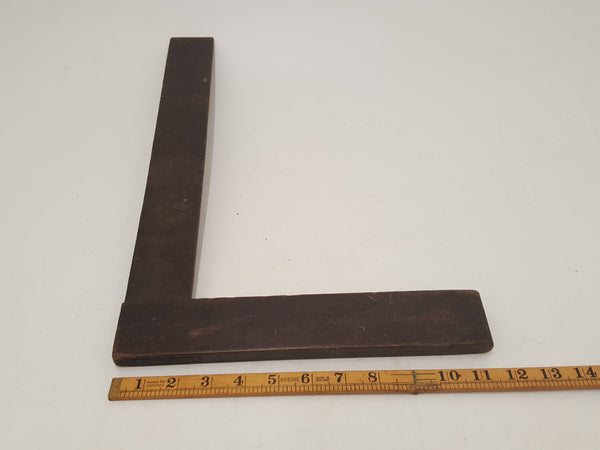 Large 15" Vintage Wooden Try Square 29210