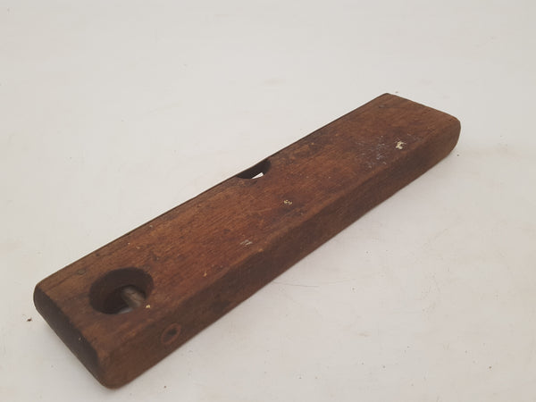 10" Vintage Wood & Brass Spirit Level Side Bubble Broken 29694