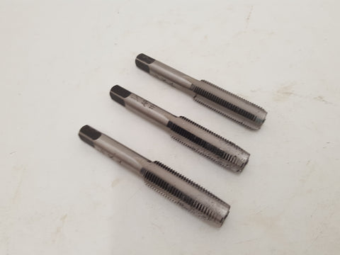 Set of 3 Carbon Steel Cut Thread Taps in Plastic Case 29927