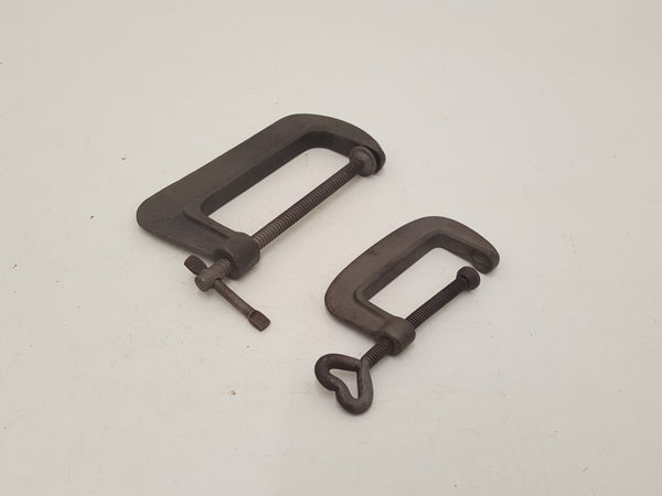 Mixed Pair of G Clamps / Cramps 2 & 3 1/2" 30778
