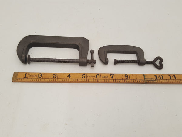 Mixed Pair of G Clamps / Cramps 2 & 3 1/2" 30778