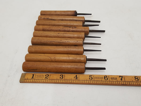 Set of 9 Letter Punches Good Condition 30554