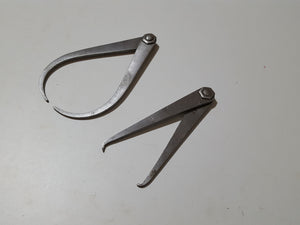 Pair of Nice Vintage Fixed Joint Calipers 4 & 4 1/2" 32847