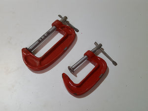 Pair of Small G Clamps 2 3/4 & 1 3/4" 33033