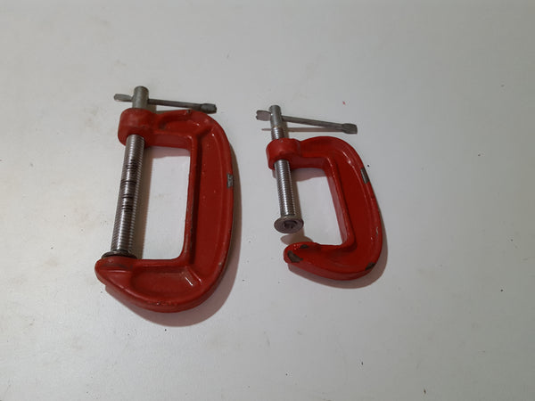 Pair of Small G Clamps 2 3/4 & 1 3/4" 33033