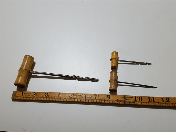 Set of 3 Small Vintage Gimblets c 1/16 - 1/4" 33430