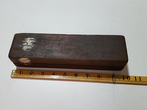 8 x 2" Vintage Carborundum Sharpening Stone in Wooden Box 33779