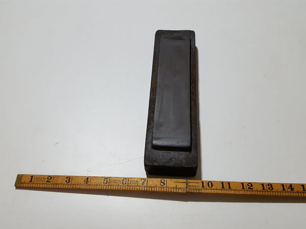 7 7/8" x 2" Vintage Carborundum Sharpening Stone in Nice Wooden Box 33794
